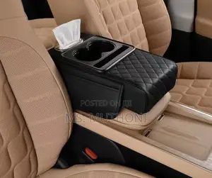Black 3 in 1 Armrest Cushion With + Cups Holder + Storage