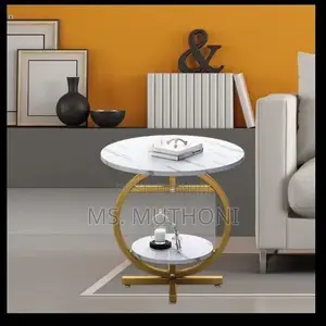 White / Gold Minimalist Coffee Table
