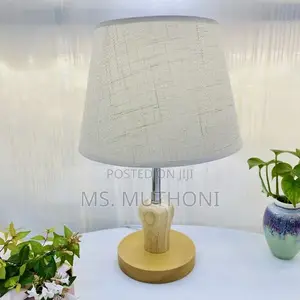Creative Led Solid Wood Fabric Table Lamp*