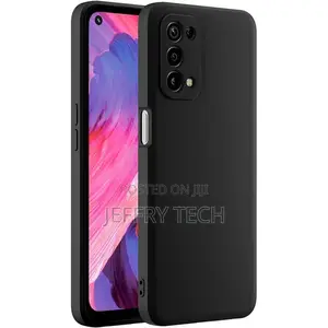 Black Silicone Case for Oppo A74 Pouch Cover Protection