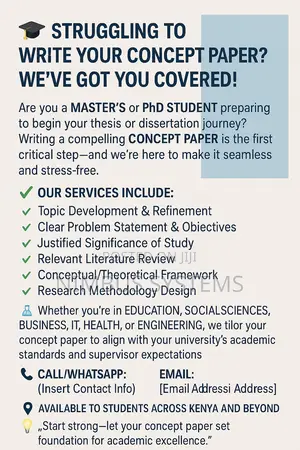 Postgraduate Masters and PHD Concept Paper