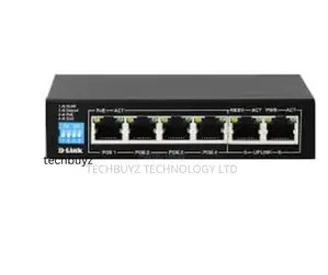 D-Link 6-Port Gigabit Poe Switch 4 Poe Ports 2 Uplink Port
