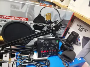 Bm800 Condenser Mic With V8 Sound Card – Studio Quality