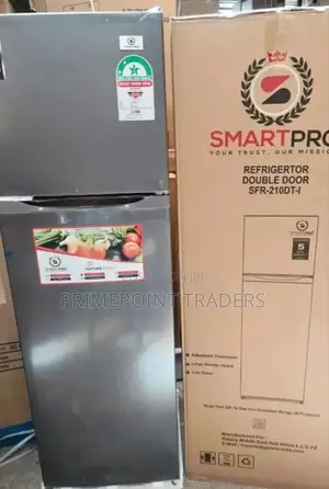 Refregirator Smartpro 170l, Double Door(Sfr-210-Dt-I) Silver