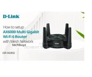 D-Link Ax6000 Multi Gigabit Wi-Fi 6 Router - Dir-X6080z
