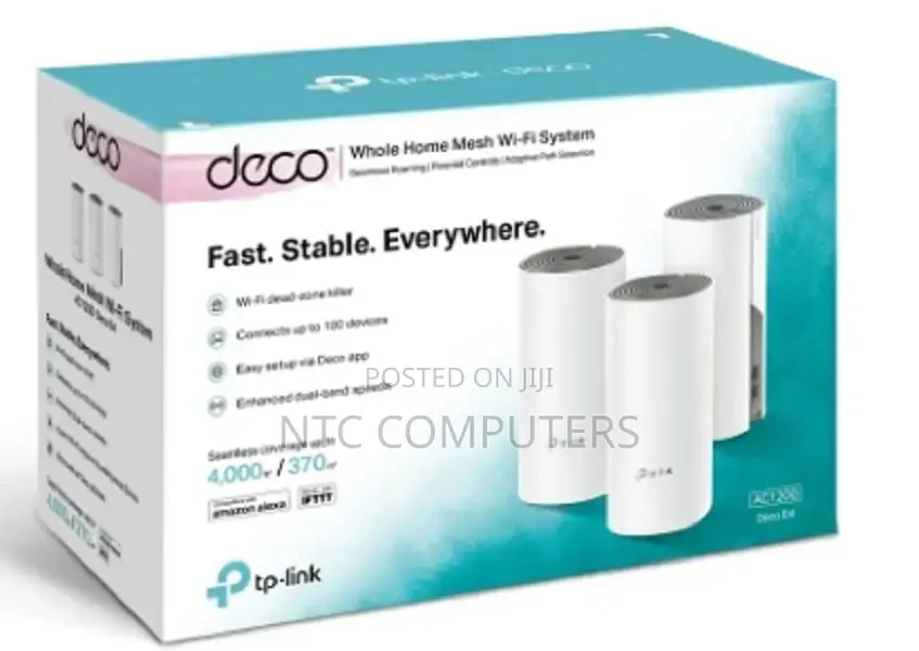 Tp-Link Deco E4 Ac1200 Whole Home Mesh Wi-Fi System (3 Pack)
