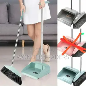 Broom and Scoop Folding Dustpan Set