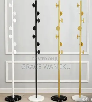 Marble Base Luxury Coat Rack Floor Standing Clothes Hanger.