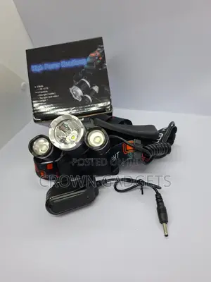 Rechargeable Led Headlamp – 3 Bulbs + Zoom Function