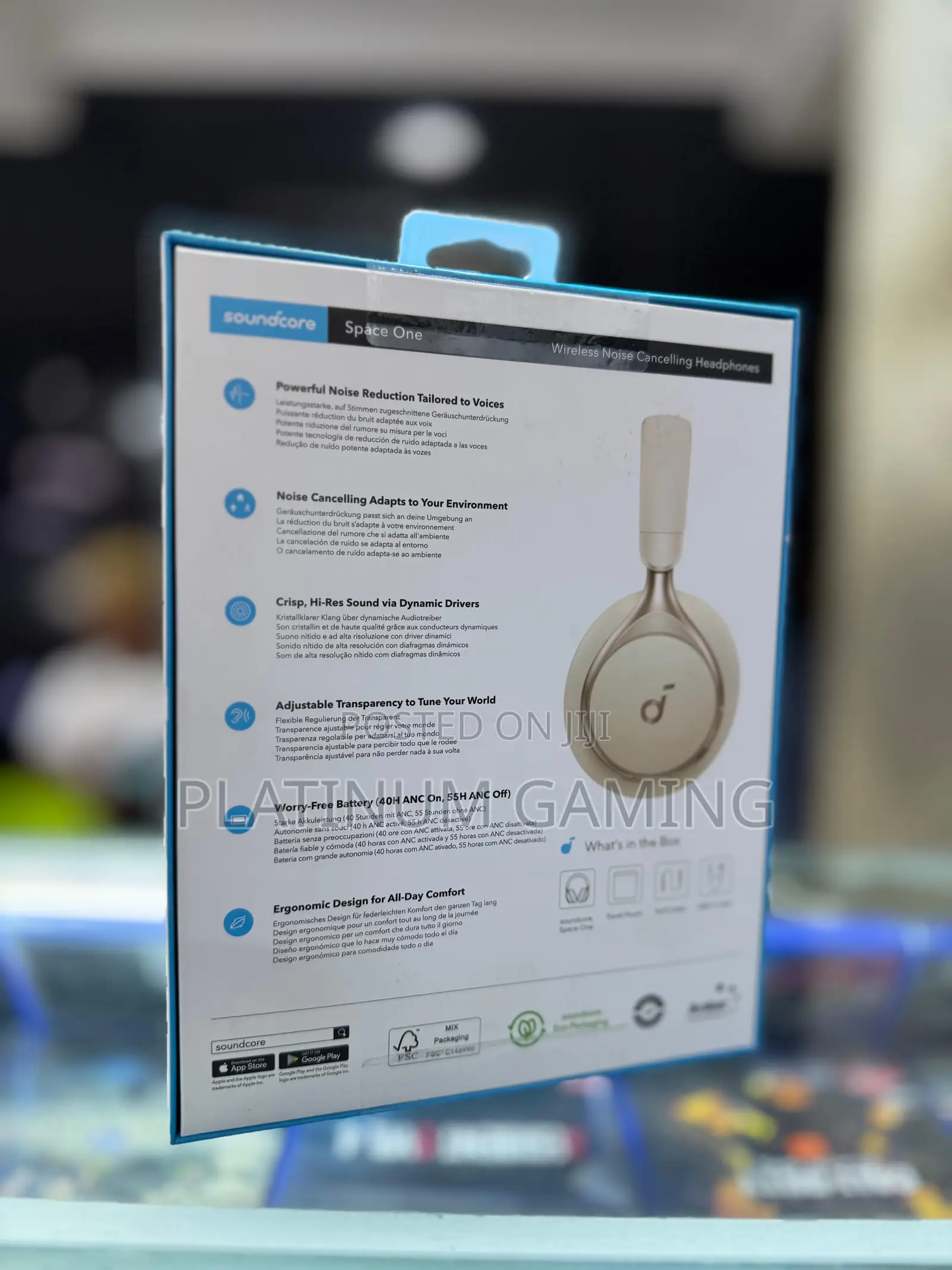 Gold Anker Space One Headphones