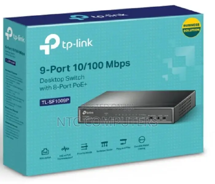 Tp-Link Tl-Sf1009p 9-Port 10/100 MBPS Desktop Switch