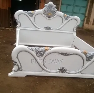 Queen Size White Bed 5x6