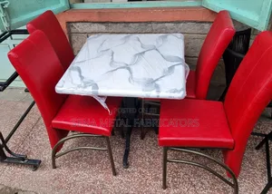Restaurant Dining Set. Maroon Seats With Powder Coating