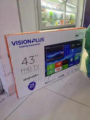 Vision Plus 43" FHD Frameless Android Tv +Free Wall Mount