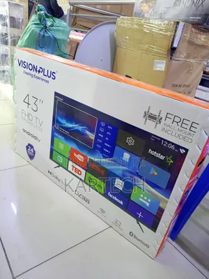 Vision Plus 43" Frameless Android Tv + Wall Mount ,Bluetooth