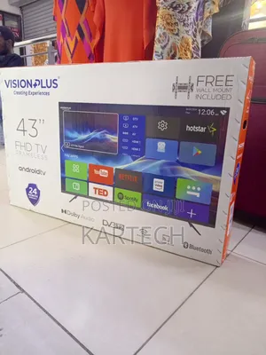 Vision+ 43 Inch FHD Frameless Android Tv + Free Wall Mount