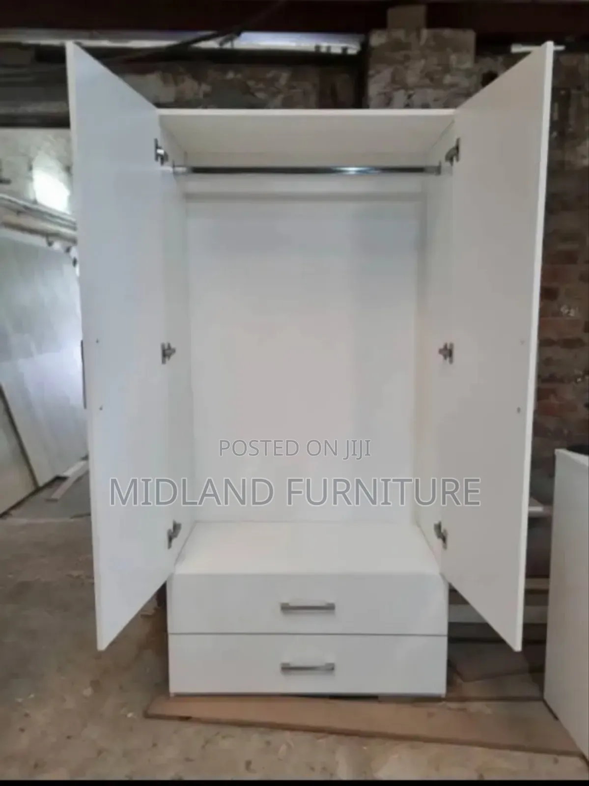 2 Doorwhite Wardrobe Cupboard