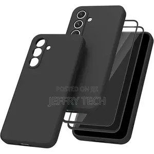Samsung S24 Fe Case With Tempered Glass Screen Protector Bla