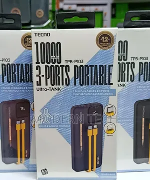Tecno TPB-103 Power Bank 10000mah