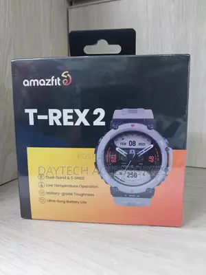 Amazfit T-Rex 2 Black Smart Watch for Men and Women, Rugged