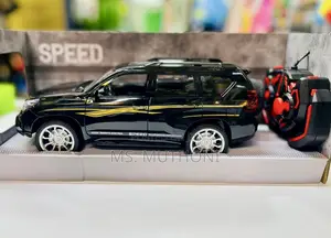Black Remote Controlled Rechargeable Prado Toy Car