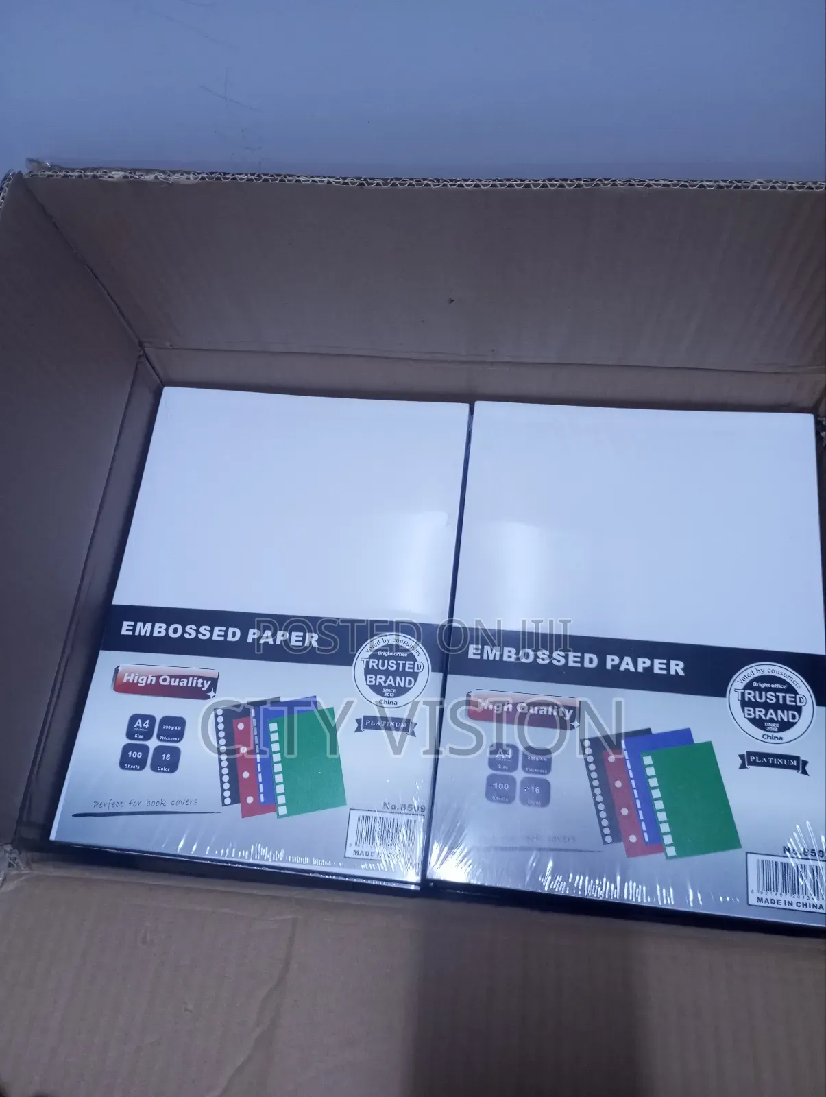 Embossed Paper A4 White and Coloured Available