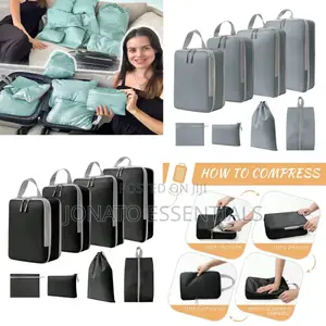8pc Travel Packing Cubes Set, Luggage Organizer Storage Bags