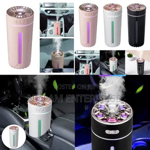 Wireless Car Air Humidifier With Colorful Night Light 300ml