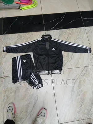 Kids Heavy Duty Adidas Tracksuits Black