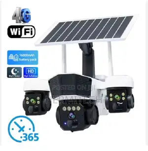 V380 Pro 4g Three Lens 6mp Ip PTZ Solar CCTV