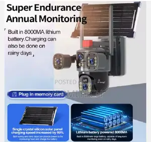 V380 Solar CCTV Security Camera 8mp 4g