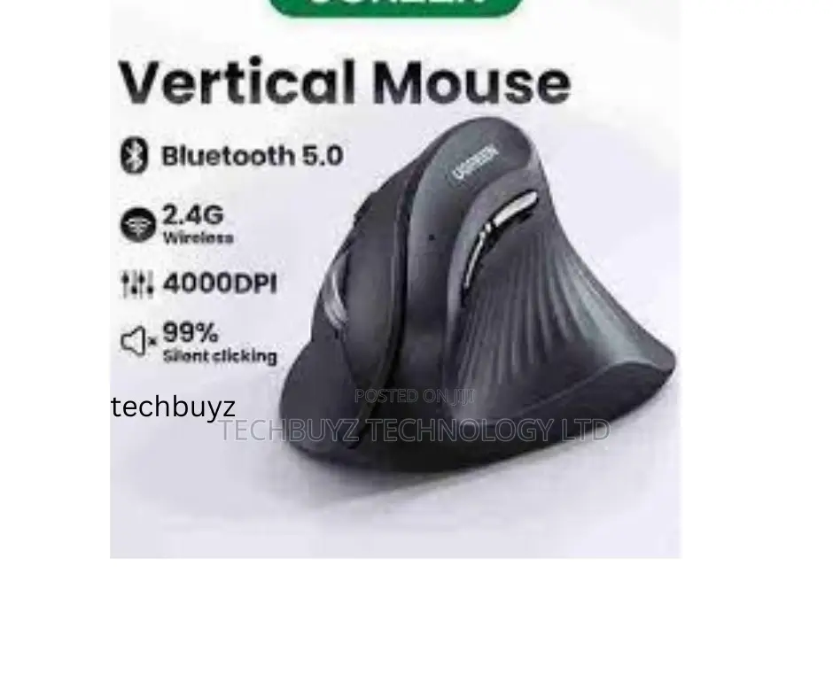 Ugreen Multi-Mode Vertical Mouse - Black - Mu008
