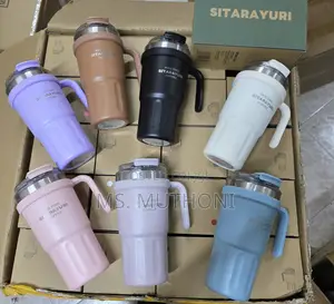 600 Ml Vaccum Insulated Tumbler Cup With Handle Straw Lid