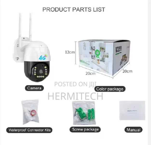 V380 4g Sim Card Outdoor Camera 3mp Security PTZ