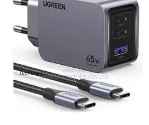 Ugreen Nexode Pro 65w 3-Port Gan Fast Charger Uk Grey+1.5m
