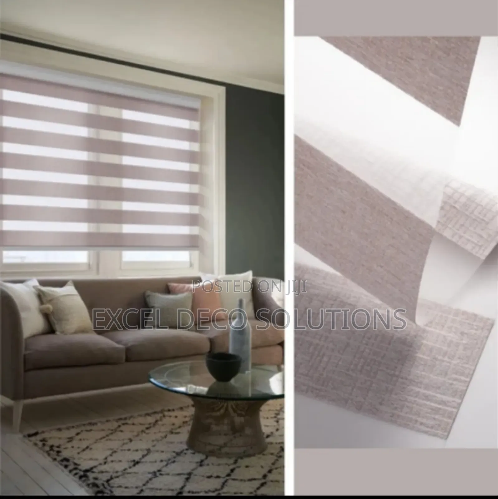 Modern Grey Day Night Zebra Blinds