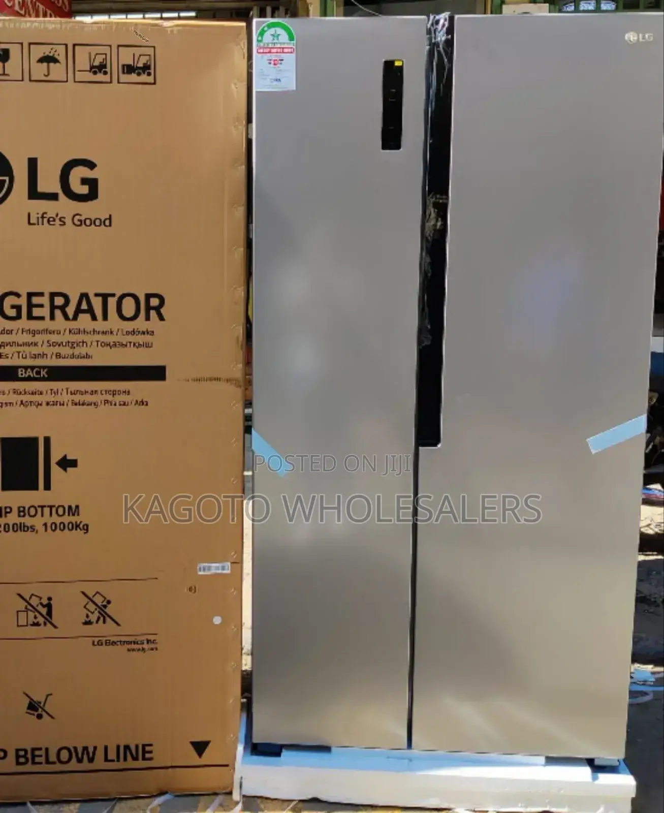 *Lg Side by Side Fridge 519litres