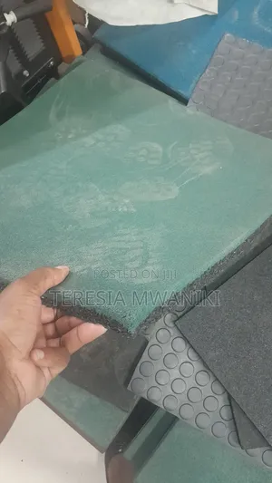 Blue  Fleck Rubber  Gym Flooring  1m × 1m ×15mm