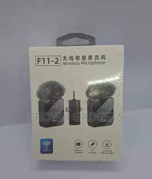 F11-2 Lavalier Mic Set – Works With Aux, iPhone Android