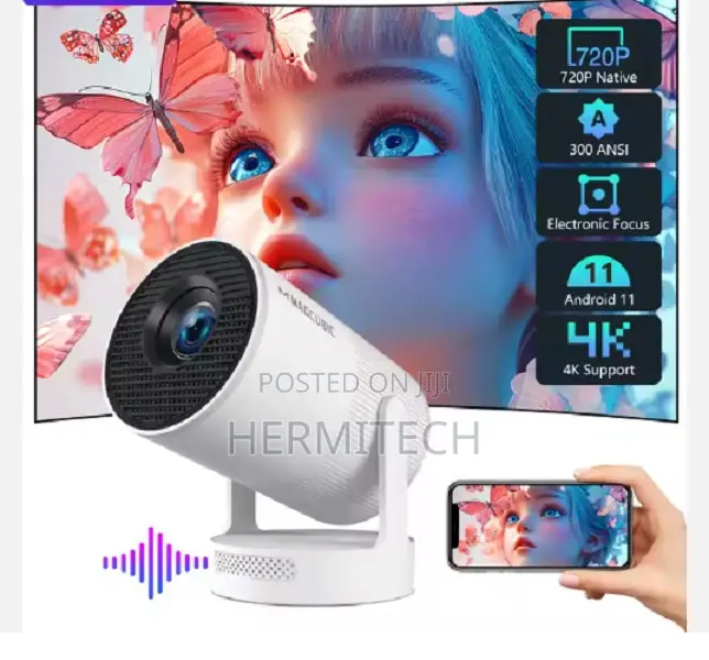 Hy300mini 2025 New Smart Projector Dual Wifi Bluetooth