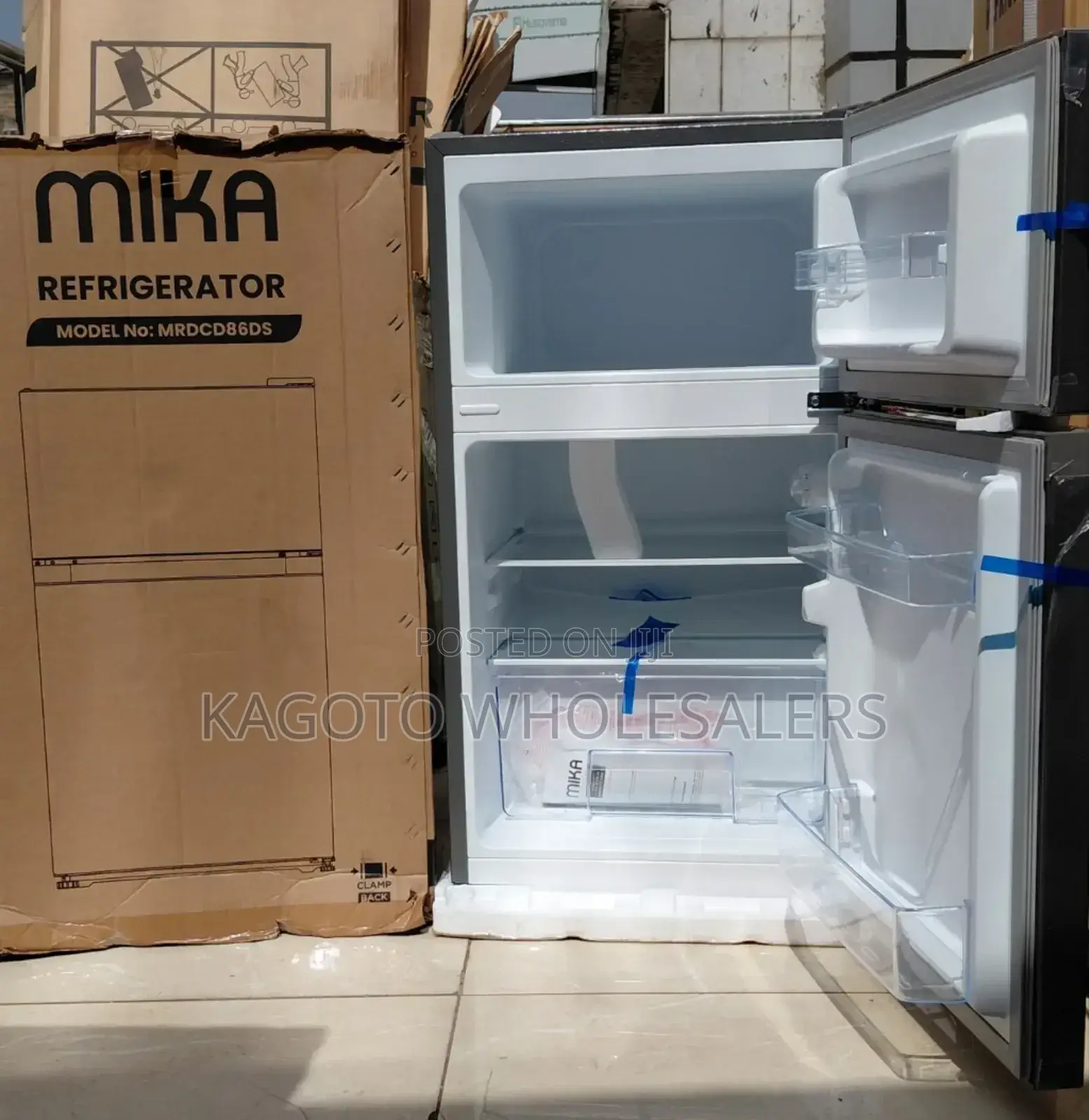 Mika Double Door Fridge 86litres