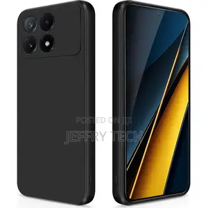 Black Silicone Case for Xiaomi Poco X6 Pro 5g