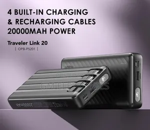 20000mah Powerbank-4 Built-in Charging Recharging Cables.