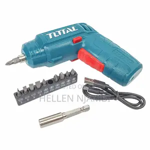 Total 4nm 4v Cordless Screwdriver (9pcs Set)