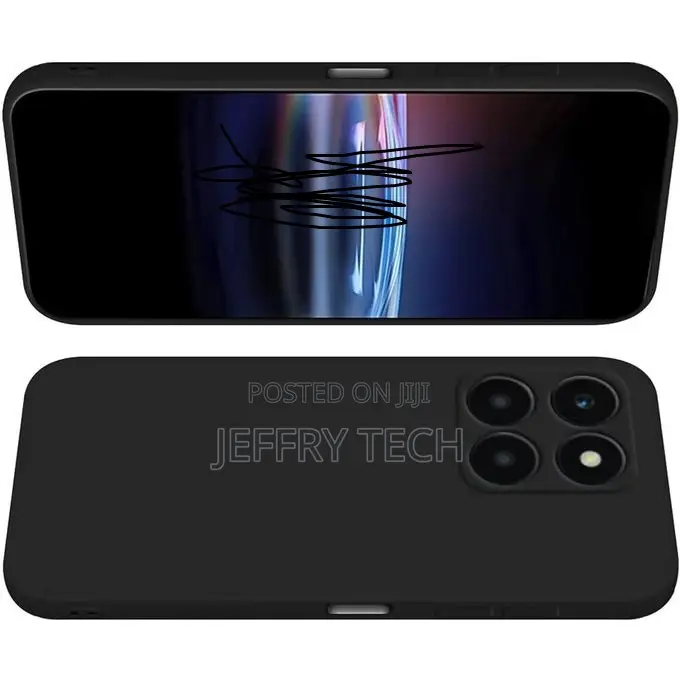 Liquid Silicone Case for Honor X6a - Black