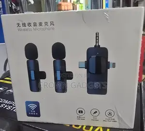 Wireless Lavalier Mic Set – 2 Mics + 3-Port Receiver