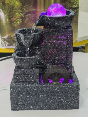 Led Lights Rockery Sound Table Ornaments Crafts Waterfall*