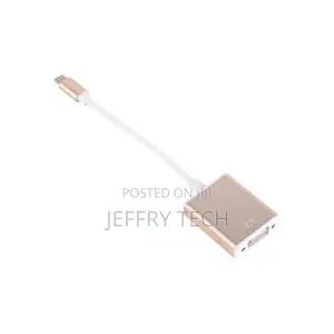 Usb 3.1 Type C to Vga Video Adapter Cable Connector Gold Ht
