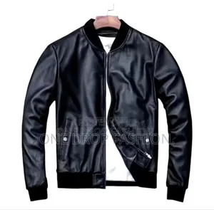 Mens Italian Black Leather Jacket