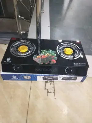 1 Year Warranty Nunix 2 Burner Gas Cooker With Glass Top